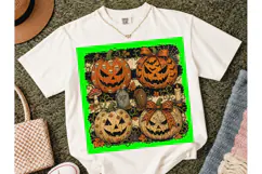 Halloween Pumpkin Quad PNG Sublimation Product Image 4