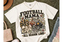 Football Mama PNG Sublimation Tee Design Product Image 2