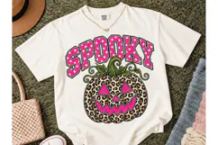 Spooky Leopard Pumpkin PNG Shirt Design Product Image 2