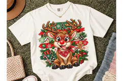 Rudolph Christmas Reindeer PNG Shirt Product Image 2