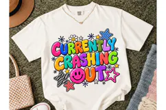 Currently Crashing Out PNG Funny Tee Product Image 1