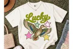 Lucky Duck Stars PNG Sublimation Tee Product Image 2