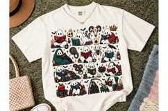 Spooky Ghost Reading Books PNG Shirt Product Image 2