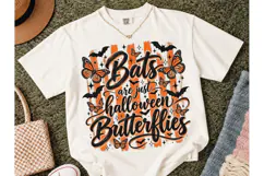 Bats Halloween Butterflies PNG Shirt Product Image 2