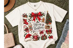 Merry Christmas Collage PNG Shirt Design Product Image 2