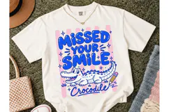 Missed Your Smile Crocodile PNG Tee Product Image 2