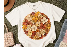 Dried Floral Circle PNG Sublimation Tee Product Image 2