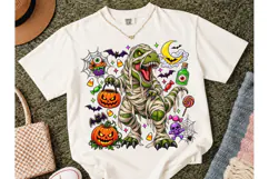 Mummy T-Rex Halloween PNG Shirt Design Product Image 2