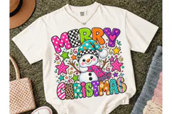 Merry Christmas Snowman PNG Tee Design Product Image 2
