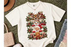 Christmas Characters Stacked PNG Tee Product Image 2