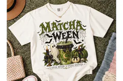 Matchaween Halloween Matcha PNG Tee Product Image 2