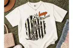 Skeleton Dog Boop Halloween PNG Tee Product Image 2