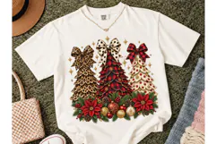 Christmas Trees Bows PNG Sublimation Des Product Image 2
