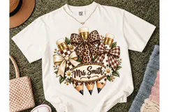 Mrs Smith Teacher Pencil Bow PNG Sublima Product Image 2