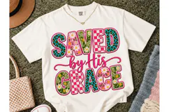 Saved By His Grace PNG Sublimation Tee Product Image 2