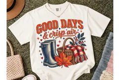 Good Days Crisp Air Fall PNG Shirt Desig Product Image 2