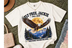 Fly Free Eagle Memorial PNG Shirt Design Product Image 2
