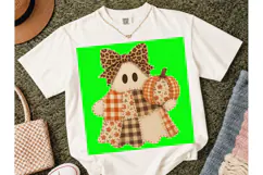Patchwork Ghost Pumpkin Fall Halloween P Product Image 5