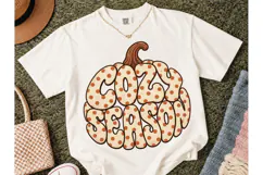 Cozy Season Pumpkin PNG Sublimation Tee Product Image 2