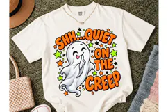 Shh Quiet On The Creep Ghost PNG Tee Product Image 2