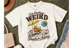 Feeling Weird Alien Moon PNG Shirt Desig Product Image 2