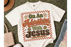 On An Adventure With Jesus PNG Tee Product Image 2