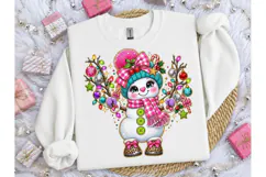 Cute Snowman Christmas PNG Tee Design Product Image 2