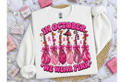 In October We Wear Pink PNG Shirt Product Image 3