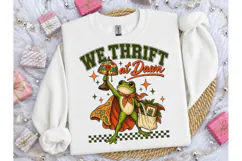 We Thrift At Dawn Frog PNG Shirt Product Image 3
