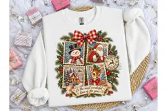 Vintage Christmas Stamps PNG Tee Design Product Image 3