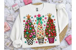 Christmas Trees Boho PNG Sublimation Tee Product Image 1