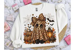 Leopard Ghost Dog Halloween PNG Tee Product Image 1