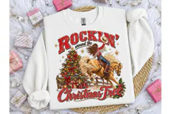 Rockin Around Christmas Tree PNG Tee Product Image 3