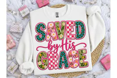 Saved By His Grace PNG Sublimation Tee Product Image 3
