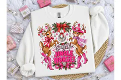 Giddy Up Jingle Horse Christmas PNG Tee Product Image 3