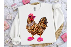 Sassy Leopard Chicken PNG Sublimation Product Image 3