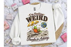 Feeling Weird Alien Moon PNG Shirt Desig Product Image 1