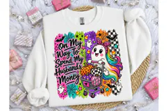 Halloween Ghost Shopping PNG Sublimation Product Image 3