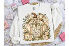 Faith Pumpkin Fall Christian PNG Tee Product Image 3