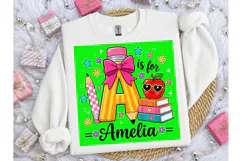 A is for Amelia Back to School PNG Product Image 5