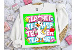 Teacher Duck PNG Sublimation Shirt Desig Product Image 5