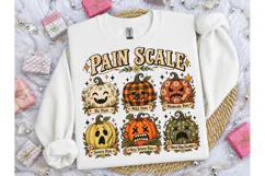 Pain Scale Pumpkin Halloween PNG Shirt Product Image 1