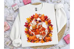 Fall Duck Pumpkin Latte PNG Sublimation Product Image 2