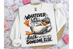 Funny Duck Whatever Life PNG Shirt Product Image 3