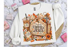 Fueled by Coffee & Jesus Fall PNG Tee Product Image 3