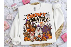 Creepin It Country Halloween PNG Tee Product Image 3