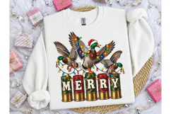 Merry Duck Hunting Christmas PNG Tee Product Image 1