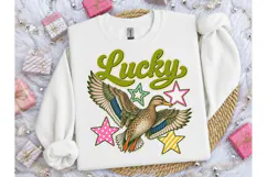 Lucky Duck Stars PNG Sublimation Tee Product Image 3