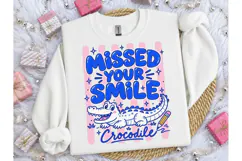 Missed Your Smile Crocodile PNG Tee Product Image 3