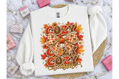 Cozy Season Fall Bow PNG Sublimation Product Image 3
